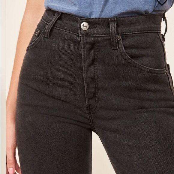 Reformation Serena High Skinny Jeans in Erie Black Wash 24 - Picture 2 of 16